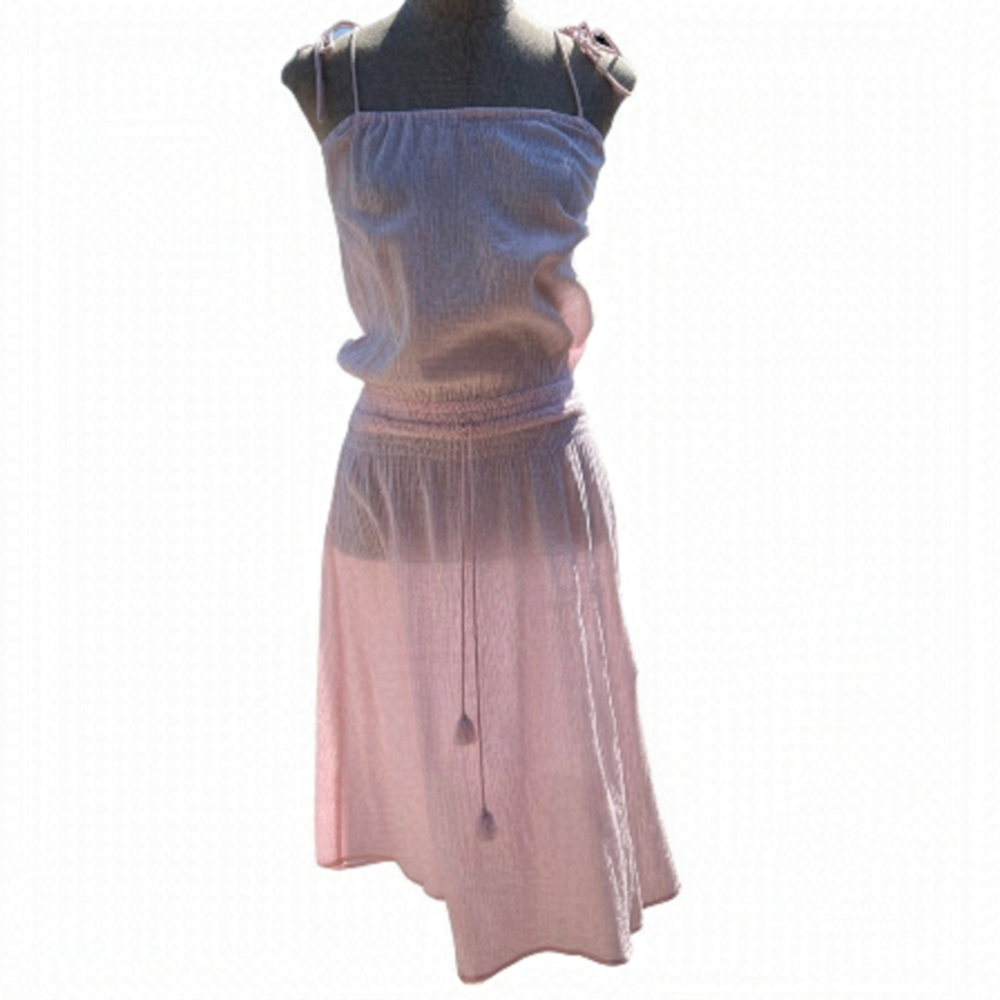 J.Crew Pink Gauzy Spaghetti Strap Lightweight Casual Dress Size Small